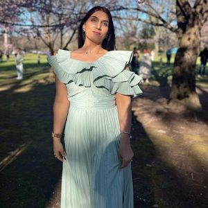 Missguided sage maxi dress